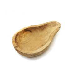 Misa z drewna tekowego surowa Gruszka 27cm